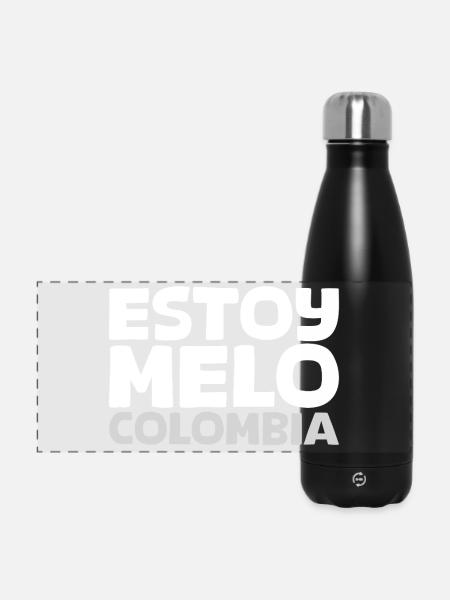 ESTOY-MELO-blanco - Panorama Isolierflasche 500 ml - Schwarz