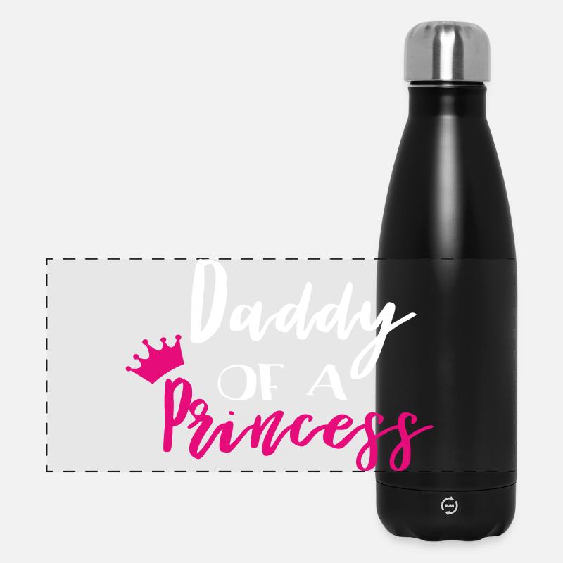 Le père d’une princesse - Gourde isotherme panoramique 500 ml - noir