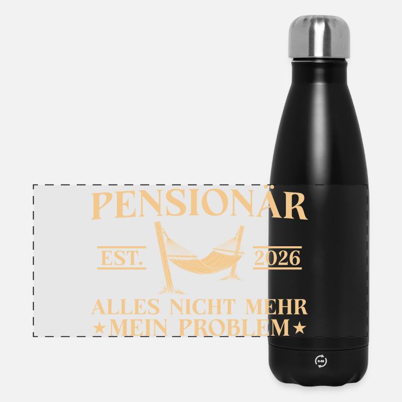 Pension 2026 Work colleague Prospective pensioner - Panoramic Thermal Bottle 500 ml - black