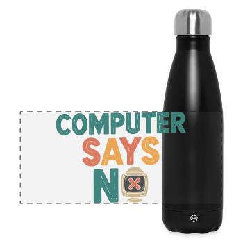 Retro Computer Says No - Panoramic Thermal Bottle 500 ml - black - Front