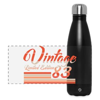 Vintage 1983 Limited Edition - Panorama Isolierflasche 500 ml - Schwarz - Vorne