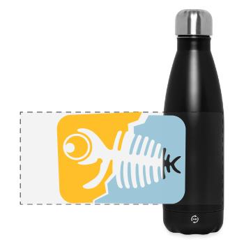 Fossile de poisson - Gourde isotherme panoramique 500 ml - noir - Devant
