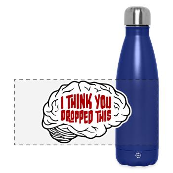 Je crois que tu as laissé tomber ton humour sarcastique, c’est le cerveau - Gourde isotherme panoramique 500 ml - bleu foncé  - Devant