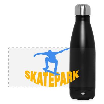SKATEPARK - Panorama Isolierflasche 500 ml - Schwarz - Vorne
