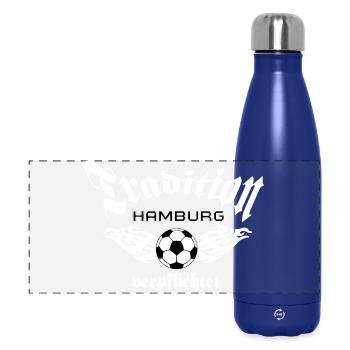 Hamburg , Tradition , Tradition verpflichtet (25) - Panorama Isolierflasche 500 ml - Dunkelblau  - Vorne