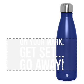 on your mark get set go away - Panorama Isolierflasche 500 ml - Dunkelblau  - Vorne