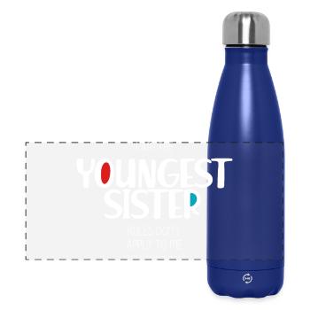 Jüngste Schwester - Panorama Isolierflasche 500 ml - Dunkelblau  - Vorne