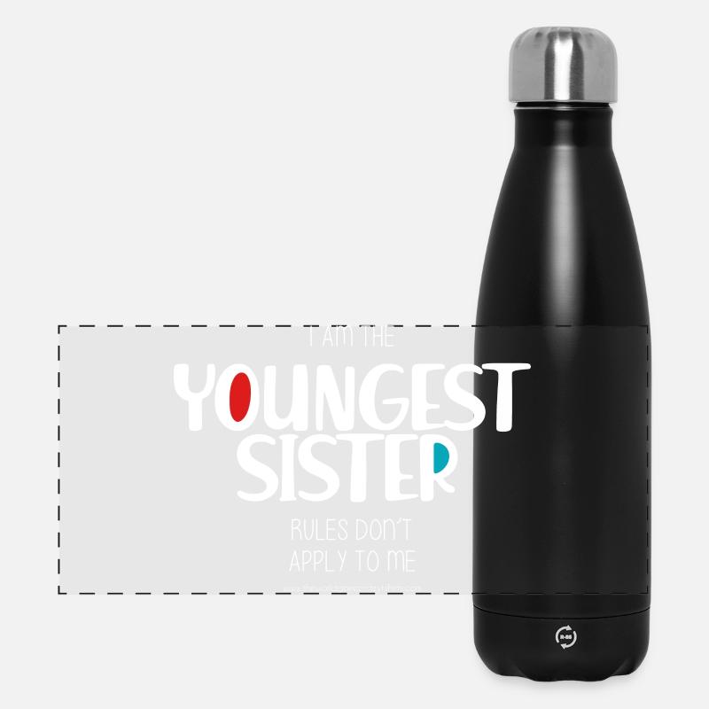 Jüngste Schwester - Panorama Isolierflasche 500 ml - Schwarz