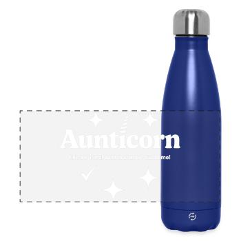 Aunticorn: Awesome Aunt Tee - Panoramic Thermal Bottle 500 ml - dark blue  - Front