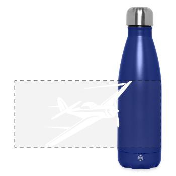 Propeller Plane Sketch - Panoramic Thermal Bottle 500 ml - dark blue  - Front