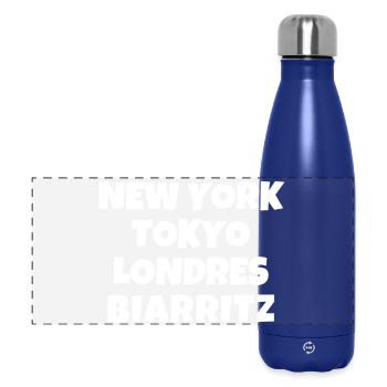 Biarritz, Basque, Basque Country - Panoramic Thermal Bottle 500 ml - dark blue  - Front