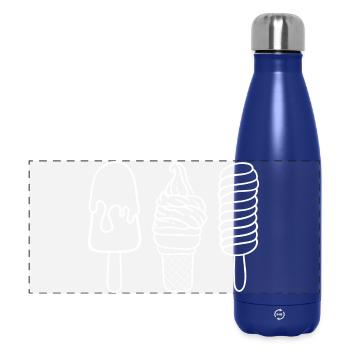Ice Cream Fan - Panoramic Thermal Bottle 500 ml - dark blue  - Front