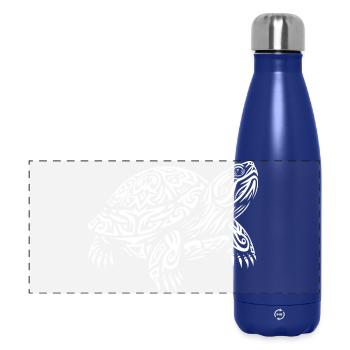 Tortue tribale - Gourde isotherme panoramique 500 ml - bleu foncé  - Devant