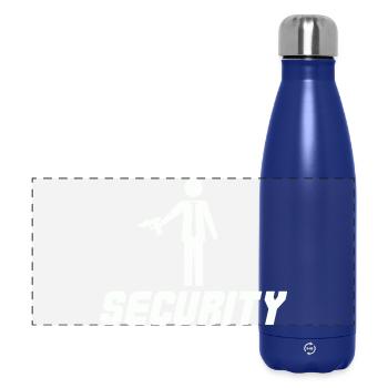 Security mit Waffe - Panorama Isolierflasche 500 ml - Dunkelblau  - Vorne