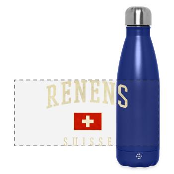 Renens – Swiss identity from the canton of Vaud - Panoramic Thermal Bottle 500 ml - dark blue  - Front