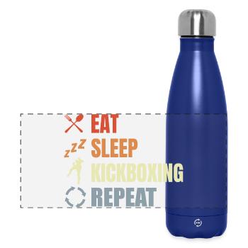 Manger du sommeil Kickbox Répéter - Gourde isotherme panoramique 500 ml - bleu foncé  - Devant