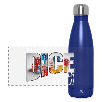 Boardgamer - May the dice be with you! - Panoramic Thermal Bottle 500 ml - dark blue  - Front