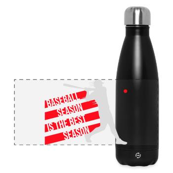 La saison de baseball est la meilleure saison des sports de fans - Gourde isotherme panoramique 500 ml - noir - Devant