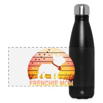 Frenchie Mom - Gourde isotherme panoramique 500 ml - noir - Devant