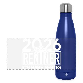 2026 Renner Palmendesign - Panorama Isolierflasche 500 ml - Dunkelblau  - Vorne