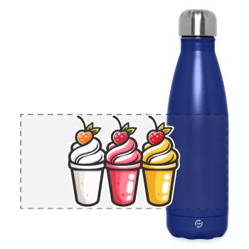 Coupes de glace - Gourde isotherme panoramique 500 ml - bleu foncé  - Devant