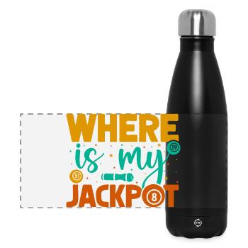 Bingo Game Where Is My Jackpot Bingo - Panoramic Thermal Bottle 500 ml - black - Front