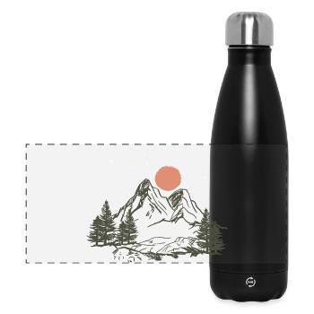 Mountain Nature Tents Camping stars forest gift - Panoramic Thermal Bottle 500 ml - black - Front