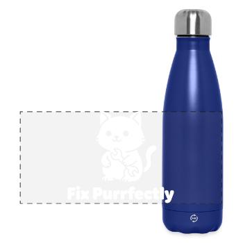 Cat Workshop Purrfectly - Panoramic Thermal Bottle 500 ml - dark blue  - Front