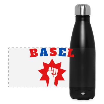 Basel - Panorama Isolierflasche 500 ml - Schwarz - Vorne