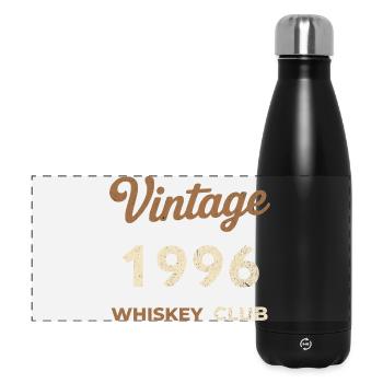 Vintage 1996 – Whiskey Club Retro Birth Year - Panoramic Thermal Bottle 500 ml - black - Front
