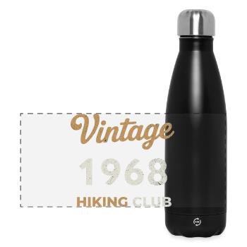 Vintage 1968 – Sailing Club Retro Geburtsjahr - Panorama Isolierflasche 500 ml - Schwarz - Vorne
