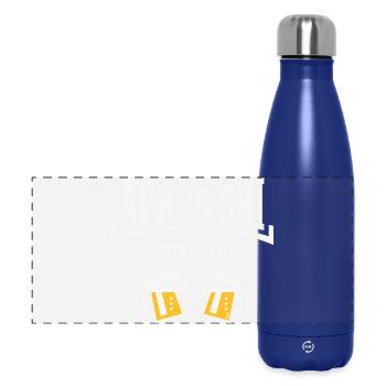 Après-Ski Instructor (Bier Apres Ski Konkav NEG2C) - Panorama Isolierflasche 500 ml - Dunkelblau  - Vorne