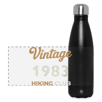 Vintage 1983 – Sailing Club Retro Geburtsjahr - Panorama Isolierflasche 500 ml - Schwarz - Vorne