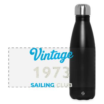 Vintage 1973 – Sailing Club Retro Birth Year - Panoramic Thermal Bottle 500 ml - black - Front