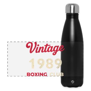 Vintage 1989 – Boxing Club Retro Birth Year - Panoramic Thermal Bottle 500 ml - black - Front