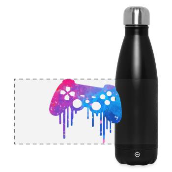 Gaming splash - Panorama Isolierflasche 500 ml - Schwarz - Vorne