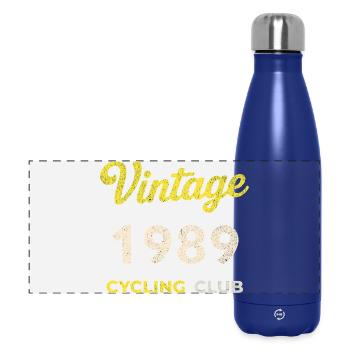Vintage 1989 – Cycling Club Retro Birth Year - Panoramic Thermal Bottle 500 ml - dark blue  - Front
