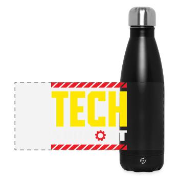 Tech Support Employee Gear Industrial - Panoramic Thermal Bottle 500 ml - black - Front