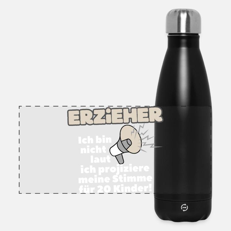 Educator not loud, voice for 20 Ki - Panoramic Thermal Bottle 500 ml - black