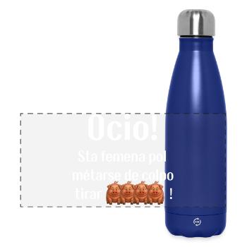 Witzige Phrase auf Venezianisch - Panorama Isolierflasche 500 ml - Dunkelblau  - Vorne