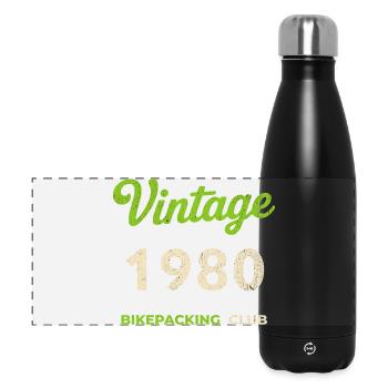 Millésime 1980 – Bikepacking Club Rétro Année de naissance - Gourde isotherme panoramique 500 ml - noir - Devant