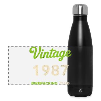 Année de naissance rétro du Bikepacking Club 1987 - Gourde isotherme panoramique 500 ml - noir - Devant