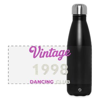 Vintage 1998 – Année de naissance rétro du Dancing Club - Gourde isotherme panoramique 500 ml - noir - Devant