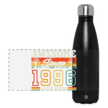 1996 Jahrgang geboren 30. Geburtstag Geschenk - Panorama Isolierflasche 500 ml - Schwarz - Vorne