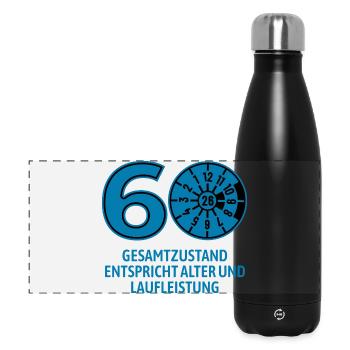 HU mars 2026 - 60 ans - cadeau d’anniversaire - Gourde isotherme panoramique 500 ml - noir - Devant