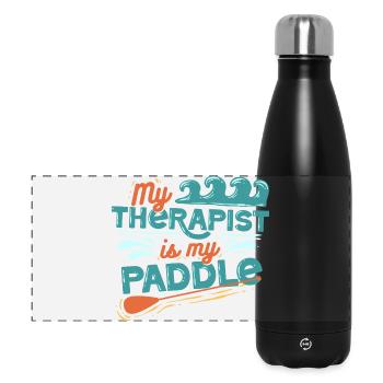Stand Up Paddle - Panorama Isolierflasche 500 ml - Schwarz - Vorne