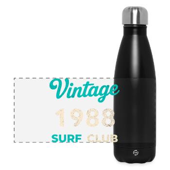 Cadeau vintage de l’année de naissance rétro du Surf Club 1988 - Gourde isotherme panoramique 500 ml - noir - Devant