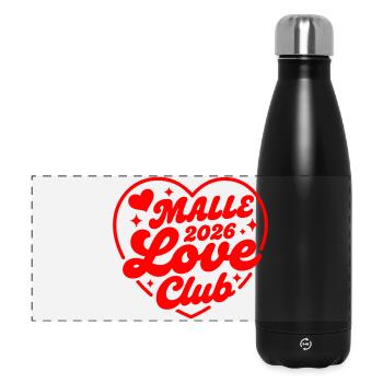 Malle 2026 Malle Love Club Nous aimons Malle - Gourde isotherme panoramique 500 ml - noir - Devant