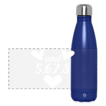 Tanzen Tanz Tanzkurs Rhythmus - Panorama Isolierflasche 500 ml - Dunkelblau  - Vorne