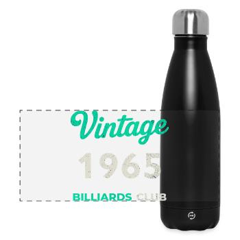 Millésime 1965 – Année de naissance rétro du Billiards Club - Gourde isotherme panoramique 500 ml - noir - Devant